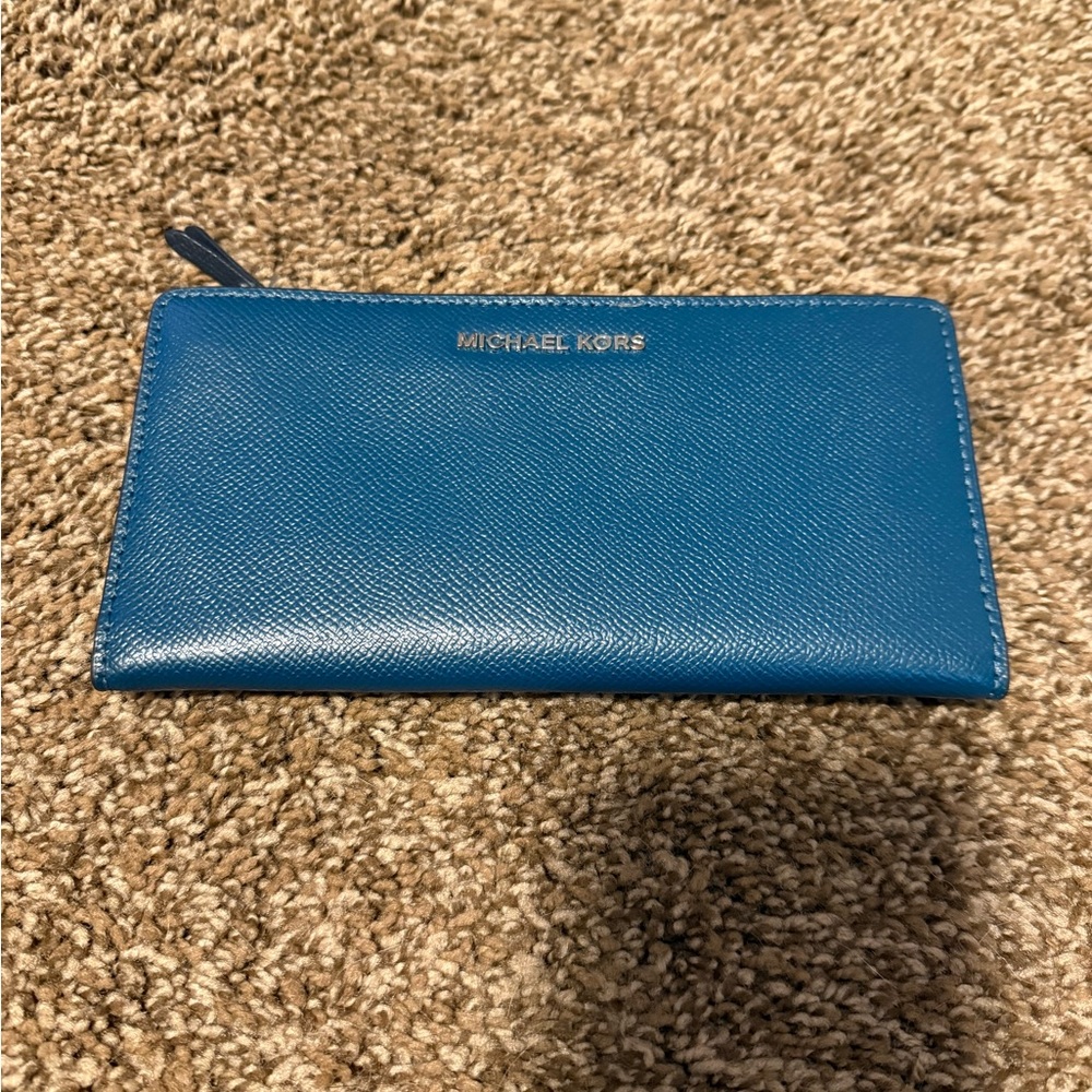 Michael Kors Teal Leather Wallet